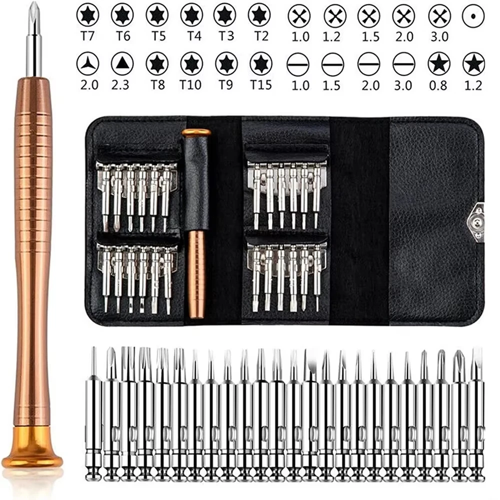 1 Set Precision Screwdriver Set 25 In 1 Repair Tool Kit Small Screwdriver Set Star/Y-type/Flat-blade/Triangle Screwdrivers F
1 Set Precision Screwdriver Set 25 In 1 Repair Tool Kit Small Screwdriver Set Star/Y-type/Flat-blade/Triangle Screwdrivers F