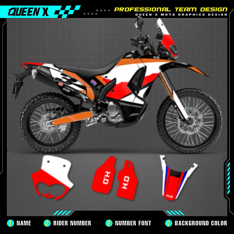 Queen X MOTOR Motorcycle Graphics Decals Stickers Kit For Honda CRF250 RALLY 2017 2018 2019 2020 Numer Name Custom
Queen X MOTOR Motorcycle Graphics Decals Stickers Kit For Honda CRF250 RALLY 2017 2018 2019 2020 Numer Name Custom