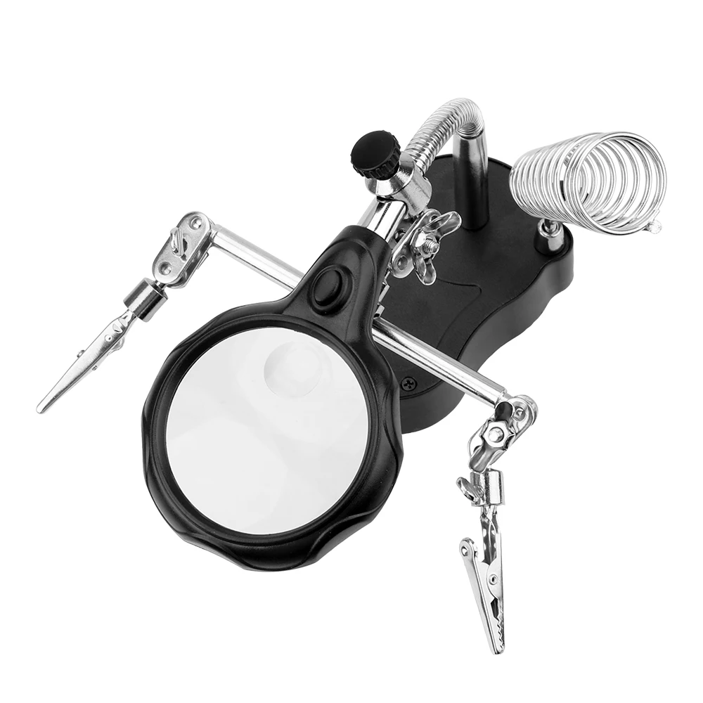 Third Hand Helping Auxiliary Tool Welding Equipment Desktop Soldering Holder Magnifier LED Lighting Soldering Stand Repair Tool
Third Hand Helping Auxiliary Tool Welding Equipment Desktop Soldering Holder Magnifier LED Lighting Soldering Stand Repair Tool