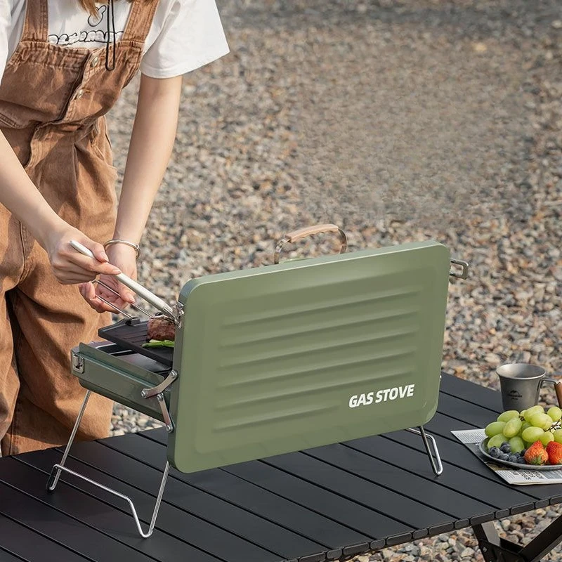 Outdoor dual head stove, barbecue grill, camping and picnicking complete set of portable commercial folding card stove cylinder
Outdoor dual head stove, barbecue grill, camping and picnicking complete set of portable commercial folding card stove cylinder