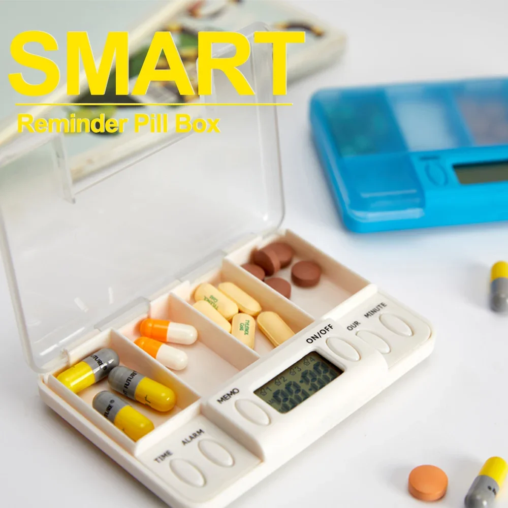 4 Grids Intelligent Reminder Pill Box Electronic Timing Alarm Vibration Reminder Medicine Box Travel Outdoor Pill Cases Mascara
4 Grids Intelligent Reminder Pill Box Electronic Timing Alarm Vibration Reminder Medicine Box Travel Outdoor Pill Cases Mascara