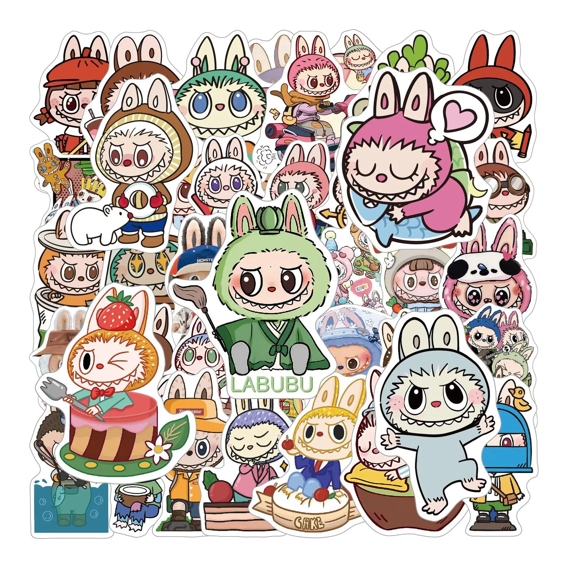 50 Labubu Decorative Cartoon Stickers Bright Film Stickers Backpack Back Girl's Gift
50 Labubu Decorative Cartoon Stickers Bright Film Stickers Backpack Back Girl's Gift