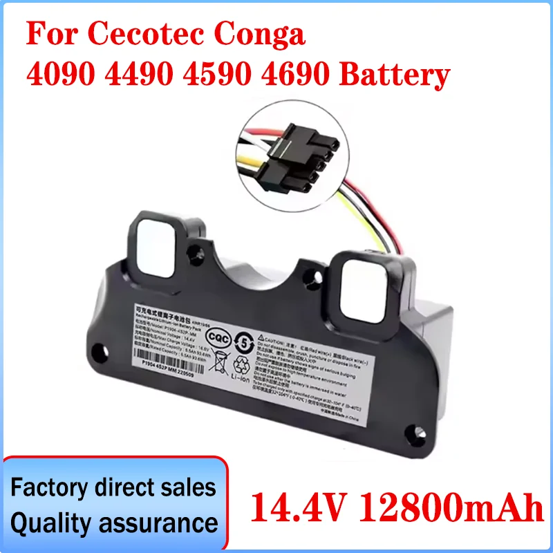14.8V 12800mAh New for CECOTEC CONGA 4090 4490 4690 4590 Mopping Robot Battery Pack Netease Intelligent Manufacturing NIT Model
14.8V 12800mAh New for CECOTEC CONGA 4090 4490 4690 4590 Mopping Robot Battery Pack Netease Intelligent Manufacturing NIT Model