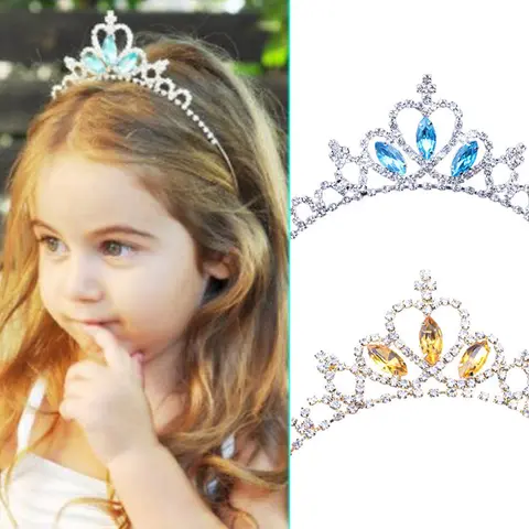 StoneFans – diadème de princesse en strass pour filles, accessoires d'anniversaire, couronne de mariée en cristal, bijoux de cheveux de mariage