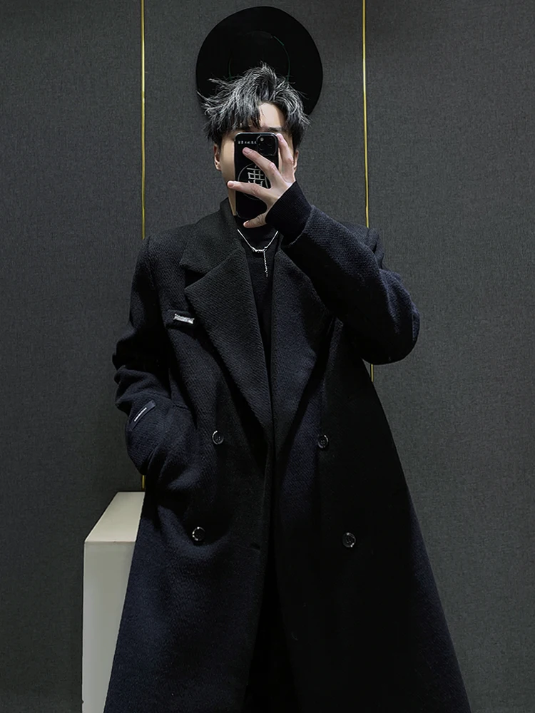 Thiened Suit Sle Men's Woolen Coat Mid-Length Autumn Winter High-End Trendy Brand Double Breasted Coat Outerwear
Thiened Suit Sle Men's Woolen Coat Mid-Length Autumn Winter High-End Trendy Brand Double Breasted Coat Outerwear