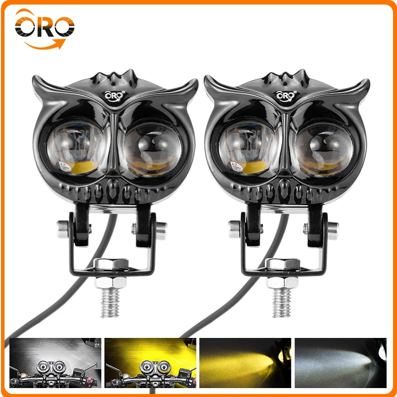 Owl Design Car & Motorcycle Headlights – Yellow & White Dual Color LED Spotlights with Driving Assistance Fog Lights for Car
Owl Design Car & Motorcycle Headlights – Yellow & White Dual Color LED Spotlights with Driving Assistance Fog Lights for Car