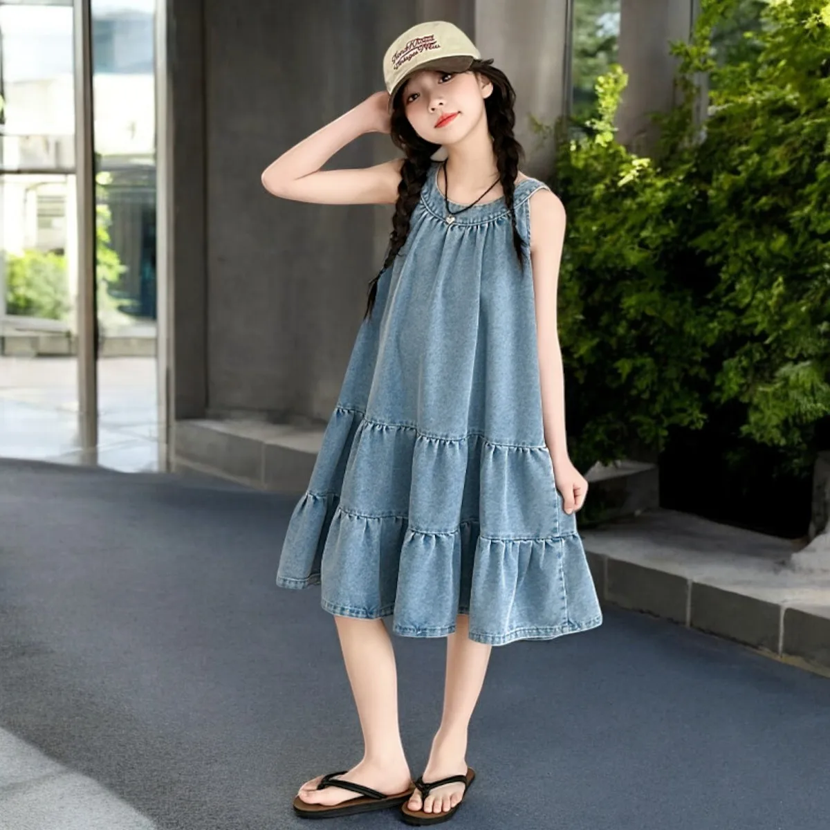 Детские джинсовые платья для девочек, наряды для подростков, хлопковое платье, летние детские костюмы принцессы без рукавов для детей 5, 7, 8, 9, 10, 11 13 лет 
Детские джинсовые платья для девочек, наряды для подростков, хлопковое платье, летние детские костюмы принцессы без рукавов для детей 5, 7, 8, 9, 10, 11 13 лет