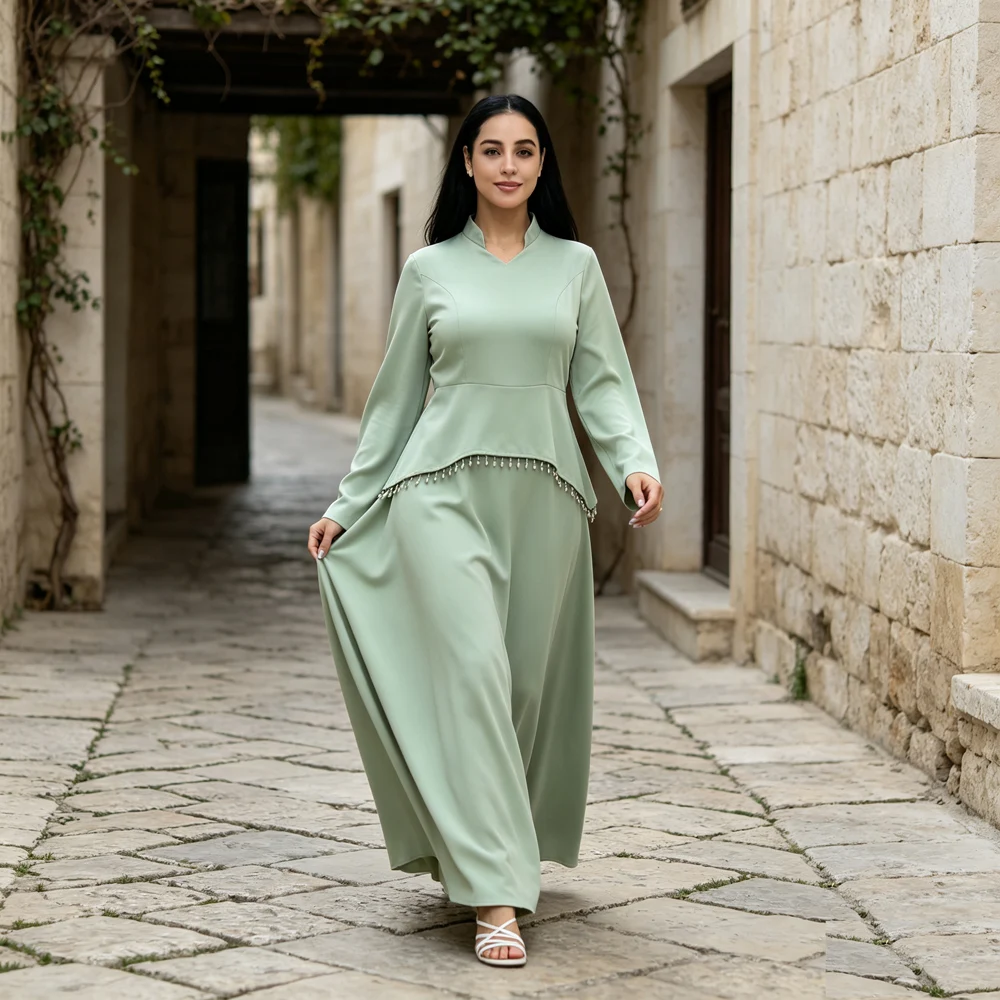 Muslim Satin Tassel Beads Abaya Dubai Kaftan Women Long Sleeve Maxi Robe Jalabiya Islamic Clothing Turkey Morocco Casual Dress
Muslim Satin Tassel Beads Abaya Dubai Kaftan Women Long Sleeve Maxi Robe Jalabiya Islamic Clothing Turkey Morocco Casual Dress