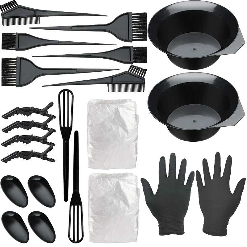 26PCS Hair Dye Brush Bowl Set with Ear Caps Dye Mixer Hair Tint Dying Coloring Applicator Hairdressing Styling Accessorie
26PCS Hair Dye Brush Bowl Set with Ear Caps Dye Mixer Hair Tint Dying Coloring Applicator Hairdressing Styling Accessorie