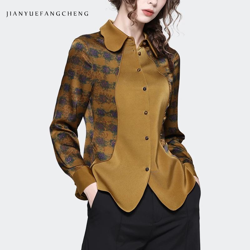 Gorgeous Women Autumn New Satin Shirt Long Sleeve Turn-down Collar Yellow Button-down Tops Vintage Casual Work Ladies Blouses
Gorgeous Women Autumn New Satin Shirt Long Sleeve Turn-down Collar Yellow Button-down Tops Vintage Casual Work Ladies Blouses
