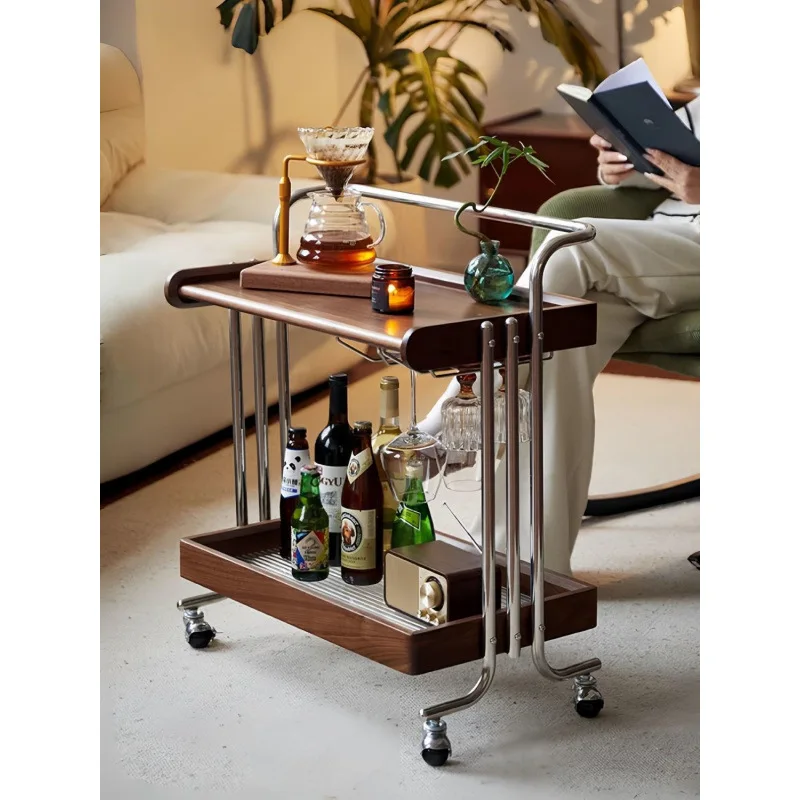 New medieval Nordic small cart, living room, light luxury solid wood small apartment storage coffee table, shelf, home dining ca
New medieval Nordic small cart, living room, light luxury solid wood small apartment storage coffee table, shelf, home dining ca