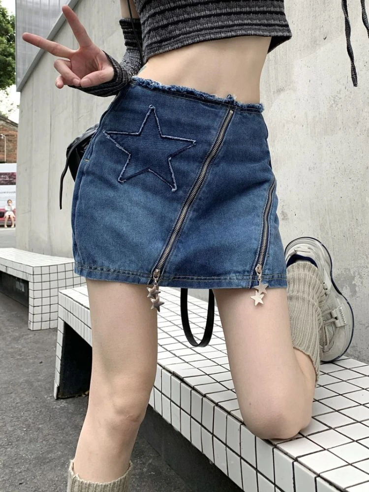 HOUZHOU Sexy Y2k Mini Skirt Women Summer Streetwear Chic Zipper Denim Skirts Harajuku Vintage Slim Hot Girl Korean Fashion
HOUZHOU Sexy Y2k Mini Skirt Women Summer Streetwear Chic Zipper Denim Skirts Harajuku Vintage Slim Hot Girl Korean Fashion