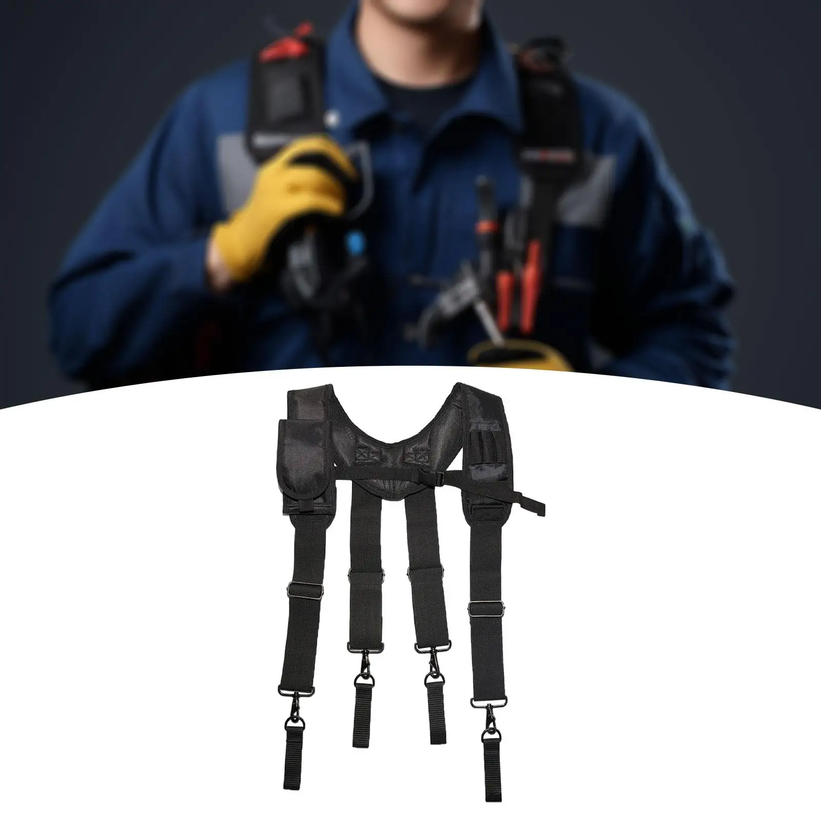 Oxford Cloth Tool Belt Suspender Adjustable 4 Point Padded Rig for Tools Belt Bag Holder Worksite Electrician
Oxford Cloth Tool Belt Suspender Adjustable 4 Point Padded Rig for Tools Belt Bag Holder Worksite Electrician