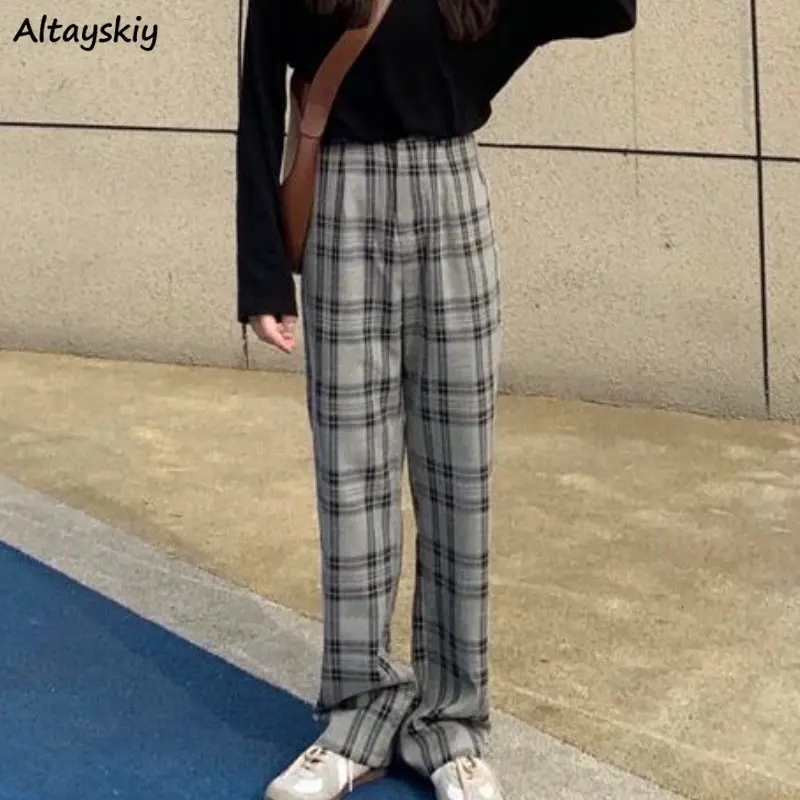Pants Women Spring Wide Leg Plaid Loose High Waist Simple All-match Korean Style Stylish Popular Chic Hot Sale Classic Ins
Pants Women Spring Wide Leg Plaid Loose High Waist Simple All-match Korean Style Stylish Popular Chic Hot Sale Classic Ins