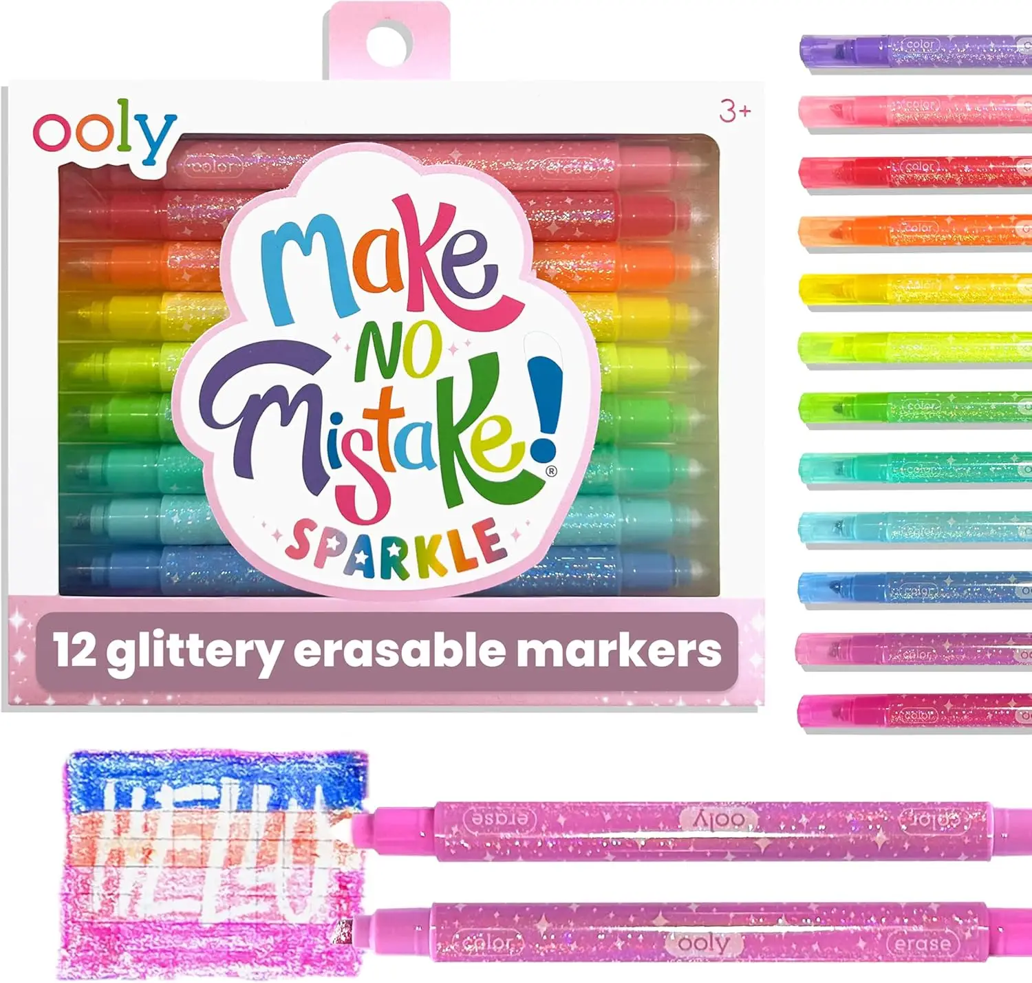 Glitter Erasable Markers Set of 12, Stress-Free Coloring with Vibrant Sparkle Colors for Arts Crafts and Creative Projects
Glitter Erasable Markers Set of 12, Stress-Free Coloring with Vibrant Sparkle Colors for Arts Crafts and Creative Projects