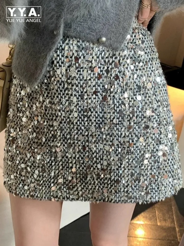Leisure Style Ladies High Waist Top Quality Mini Skirts Solid Color Sequins Slim Fashion Versatile Female A-Line Short Skirt
Leisure Style Ladies High Waist Top Quality Mini Skirts Solid Color Sequins Slim Fashion Versatile Female A-Line Short Skirt