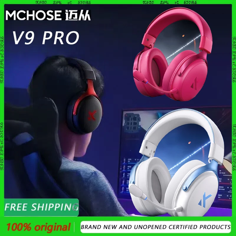 MCHOSE V9 pro Wireless Headphones 3-Mode Noise Reduction Mic Customizable Head-mounted Earphones Music Gaming PC Accessories
MCHOSE V9 pro Wireless Headphones 3-Mode Noise Reduction Mic Customizable Head-mounted Earphones Music Gaming PC Accessories