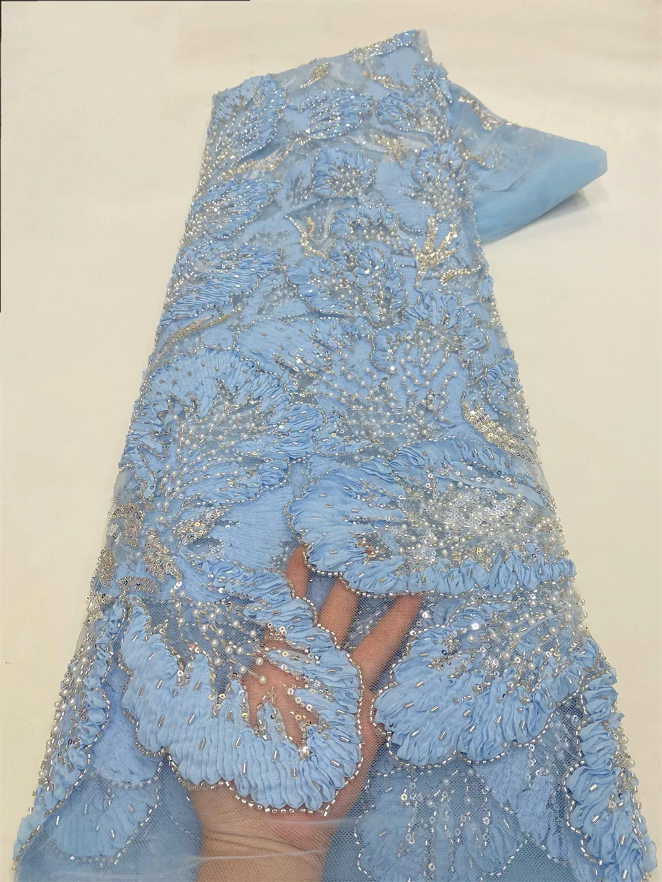 African Lace Fabric 2025 High Quality French 3D Flower Sequins Embroidery Beads Tulle Lace Fabric For Party Dress
African Lace Fabric 2025 High Quality French 3D Flower Sequins Embroidery Beads Tulle Lace Fabric For Party Dress