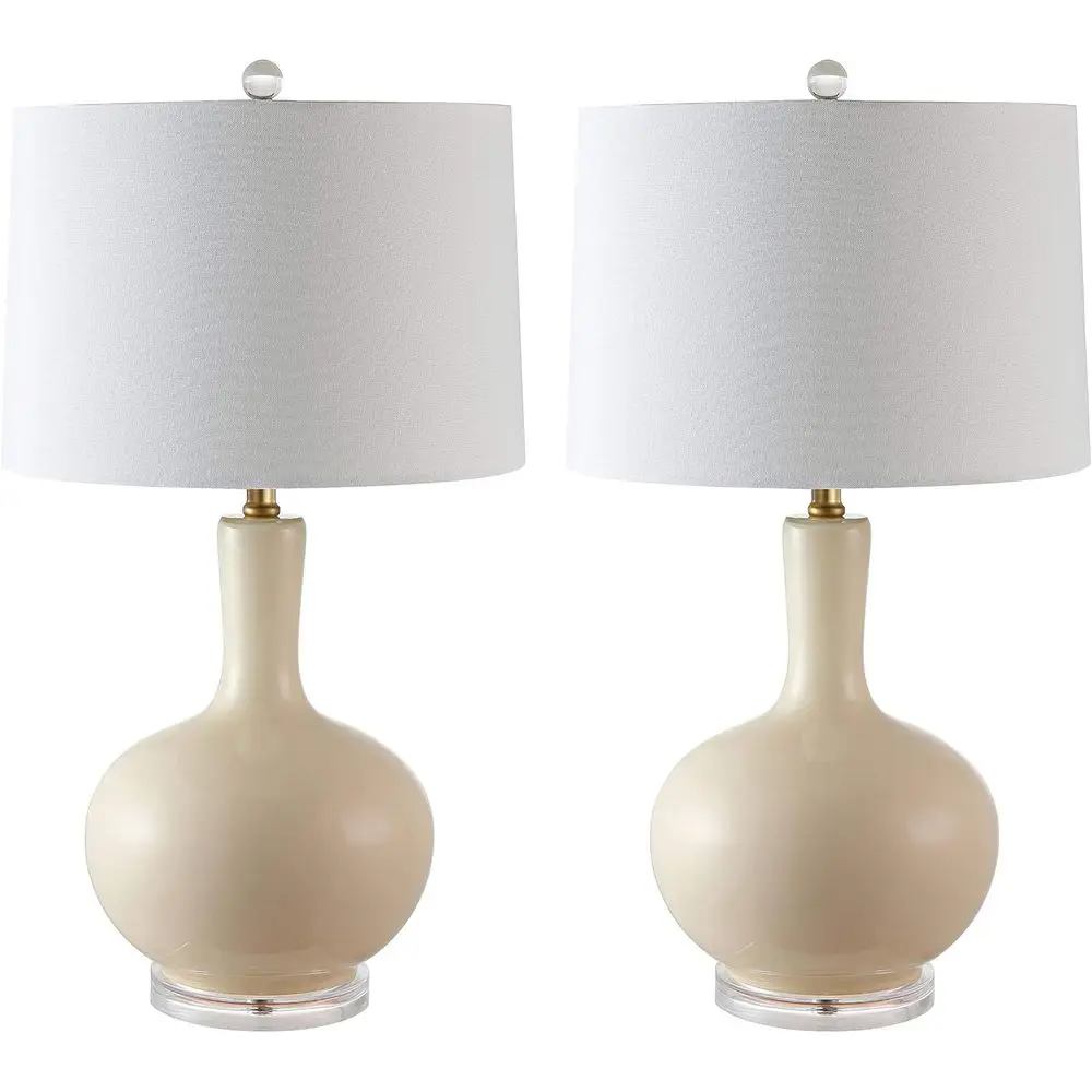 Contemporary Cream/Clear 27-inch LED Table Lamp Set for Bedroom, Living Room, Home Office, Nightstand (2-Pack Included)
Contemporary Cream/Clear 27-inch LED Table Lamp Set for Bedroom, Living Room, Home Office, Nightstand (2-Pack Included)