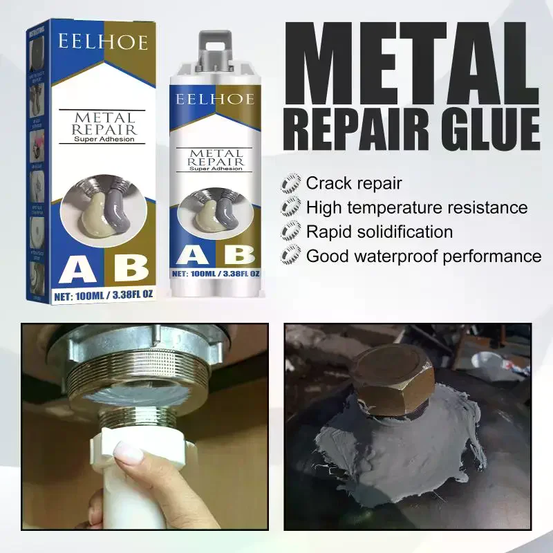 50g Industrial Strong Repair Glue 2 In1 Heat Resistance Cold Weld Metal Repair Paste A&B Adhesive Gel Casting Agent Tools
50g Industrial Strong Repair Glue 2 In1 Heat Resistance Cold Weld Metal Repair Paste A&B Adhesive Gel Casting Agent Tools