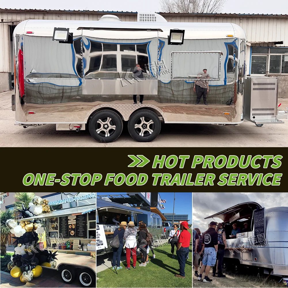 Outdoor Food Trailer With Fully Kitchen Equipments Stainless Steel Fast Food Truck Street Hot Dog Cart
Outdoor Food Trailer With Fully Kitchen Equipments Stainless Steel Fast Food Truck Street Hot Dog Cart