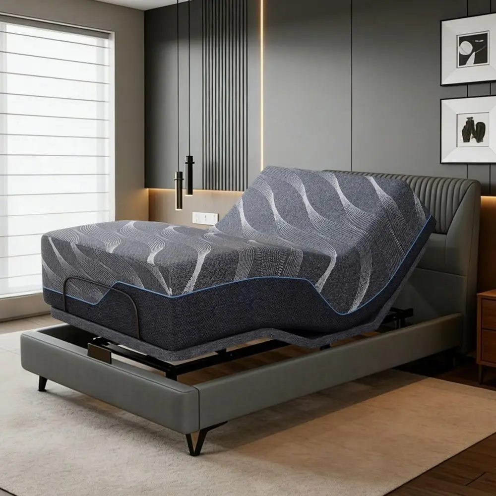 12 Inch Grey Gel Memory Foam Mattress with Twin XL Adjustable Bed Base, APP & Wireless Remote Control
12 Inch Grey Gel Memory Foam Mattress with Twin XL Adjustable Bed Base, APP & Wireless Remote Control