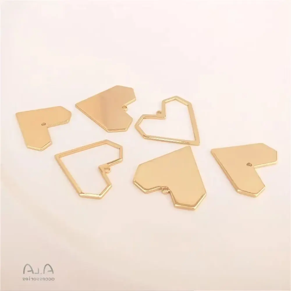 14K Gold Plated Geometric hollow love pendant Smooth peach heart pendant DIY handmade earrings ornaments pendant
14K Gold Plated Geometric hollow love pendant Smooth peach heart pendant DIY handmade earrings ornaments pendant