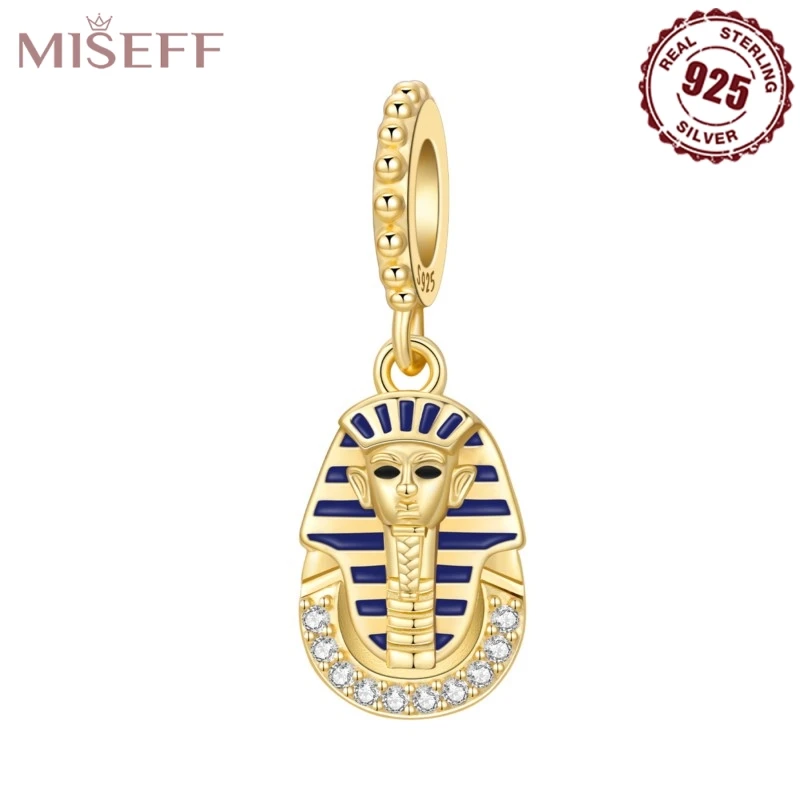 MISEFF 2025 New 925 Sterling Silver Golden Pharaoh Image Charms Pendant Beads Original Bracelet DIY Jewelry Religion Gifts
MISEFF 2025 New 925 Sterling Silver Golden Pharaoh Image Charms Pendant Beads Original Bracelet DIY Jewelry Religion Gifts
