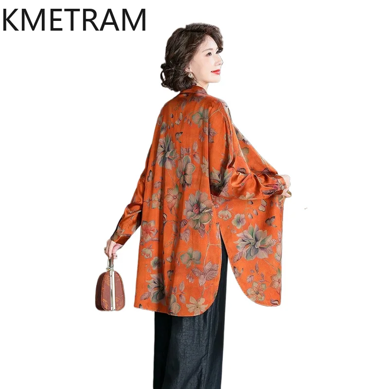 KMETRAM 100% Mulberry Silk Blouse Women 2026 Spring Real Xiangyunsha Retro Print Mid-length Shirts Woman Clothing Blusa Feminina
KMETRAM 100% Mulberry Silk Blouse Women 2026 Spring Real Xiangyunsha Retro Print Mid-length Shirts Woman Clothing Blusa Feminina