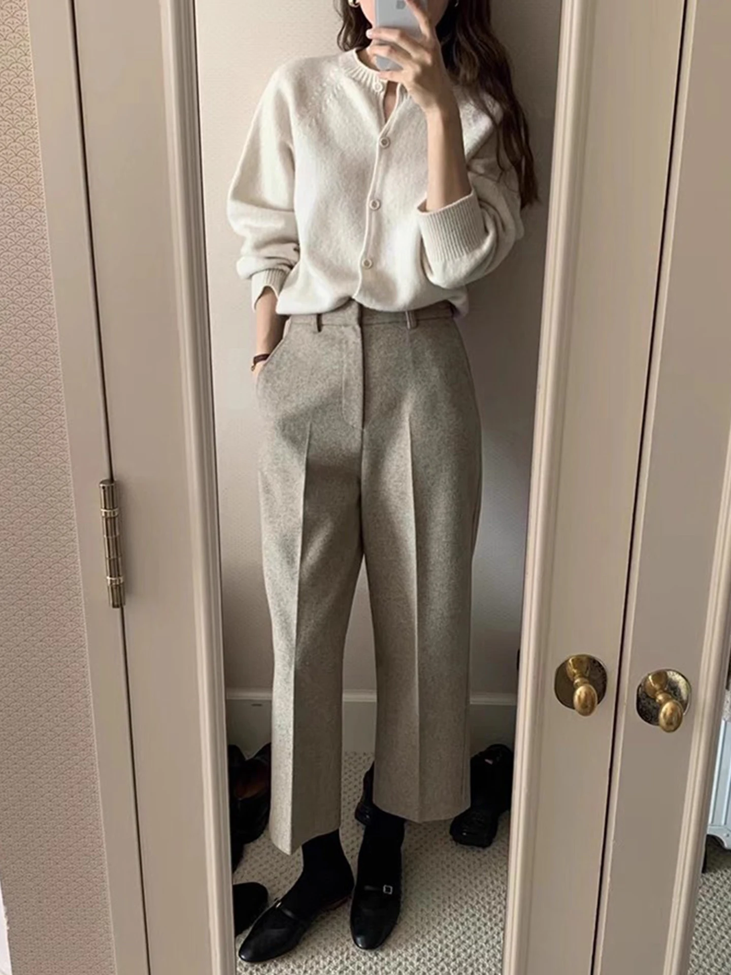 Retro 3D Pred Line Versatile Nine-Piece Pants Suit Pants Women's Casual High Waist Slimming Long Pants Winter New Arrival
Retro 3D Pred Line Versatile Nine-Piece Pants Suit Pants Women's Casual High Waist Slimming Long Pants Winter New Arrival