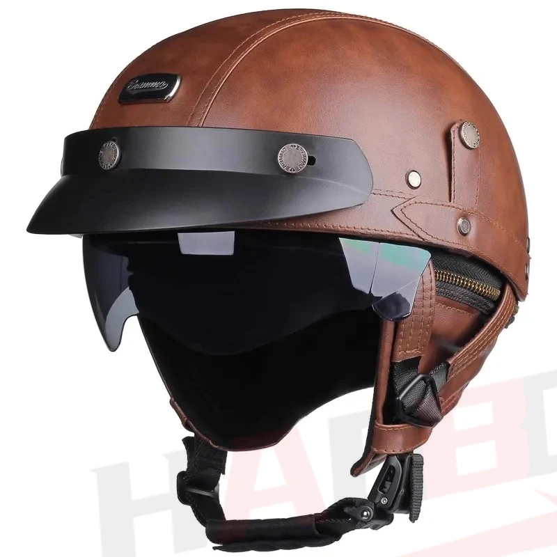 DOT Approved Vintage Half Face Motorcycle Helmet Motorbike Helmets Men Women Unisex Scooter Summer Helmet Black Brown
DOT Approved Vintage Half Face Motorcycle Helmet Motorbike Helmets Men Women Unisex Scooter Summer Helmet Black Brown