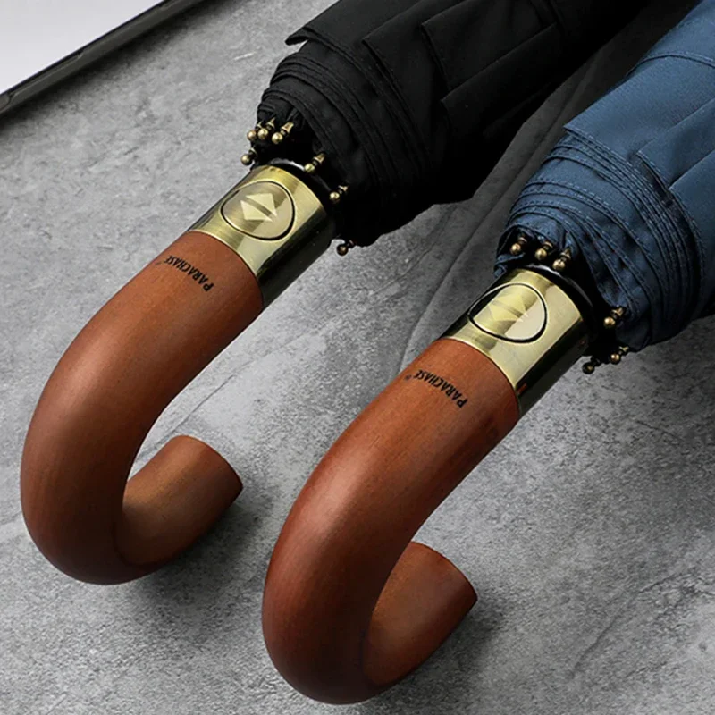 Parachase Automatic Umbrella Men Windproof Wooden Handle Folding Big Umbrella Outdoor Large Golf Luxury Umbrella Heavy Rain
Parachase Automatic Umbrella Men Windproof Wooden Handle Folding Big Umbrella Outdoor Large Golf Luxury Umbrella Heavy Rain