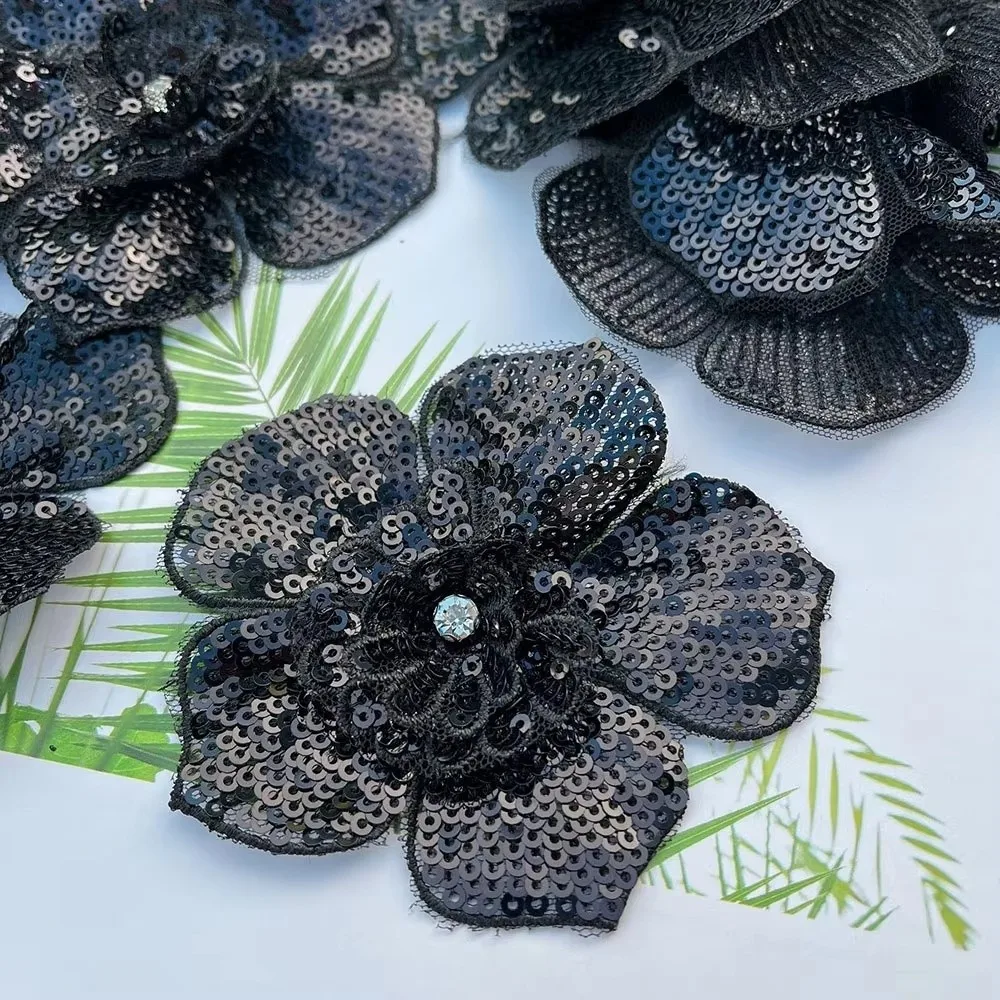 Black White Sequins Flower Appliques 3D Beaded Handmade Lace Patches Clothing Accessories Sticker Clothing Patch
Black White Sequins Flower Appliques 3D Beaded Handmade Lace Patches Clothing Accessories Sticker Clothing Patch