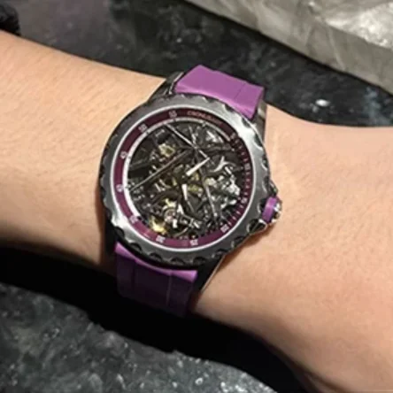 CRONUSART Men Automatic Watch 41mm Mechanical Wristwatch Luminous Skeleton Dial Fluororubber Strap
CRONUSART Men Automatic Watch 41mm Mechanical Wristwatch Luminous Skeleton Dial Fluororubber Strap