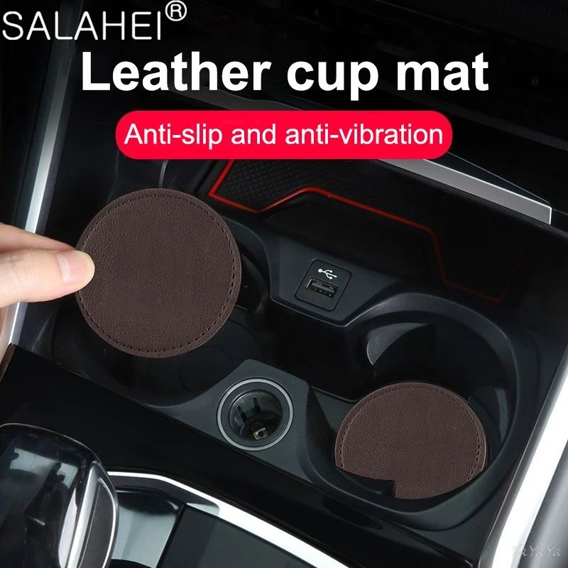 Leather Car Cup Coasters Non-Slip Anti-Vibration Waterproof Dustproof Shockproof Universal Decoration Auto Interior Accessories
Leather Car Cup Coasters Non-Slip Anti-Vibration Waterproof Dustproof Shockproof Universal Decoration Auto Interior Accessories
