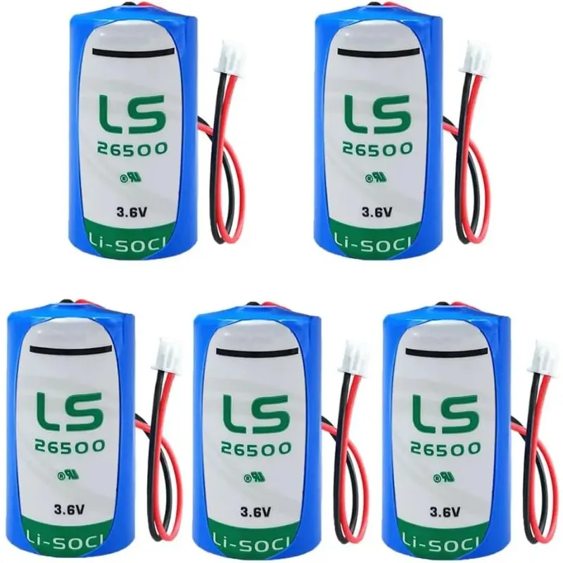 5 Pack LS 26500 C Size 3.6V 7700mAh Lithium Battery for LS26500
5 Pack LS 26500 C Size 3.6V 7700mAh Lithium Battery for LS26500