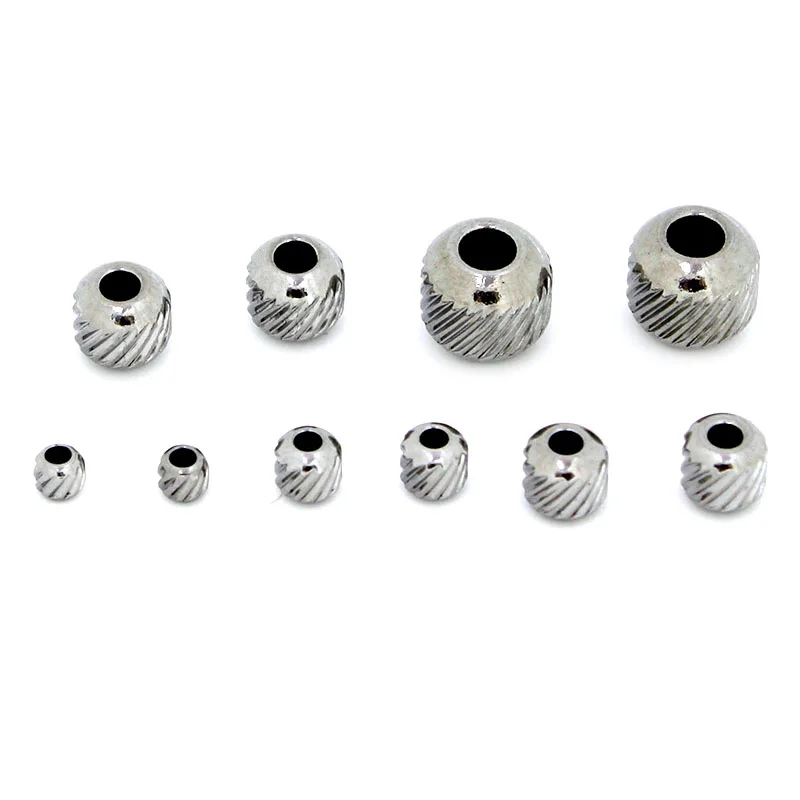 30-50Pcs 3/4/5/6/8mm Stainless Steel Texture Spacer Beads Metal Loose Bead for DIY Bracelet Necklace Jewelry Making Findings
30-50Pcs 3/4/5/6/8mm Stainless Steel Texture Spacer Beads Metal Loose Bead for DIY Bracelet Necklace Jewelry Making Findings