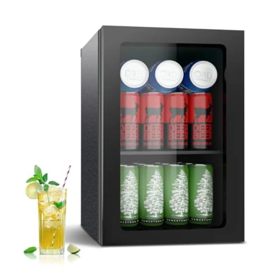 Beverage Refrigerator Cooler for Office Bedroom Home Bar, Black Solid Door Mini Fridge with Adjustable Shelves, 0.9 Cu.Ft, Hold
Beverage Refrigerator Cooler for Office Bedroom Home Bar, Black Solid Door Mini Fridge with Adjustable Shelves, 0.9 Cu.Ft, Hold