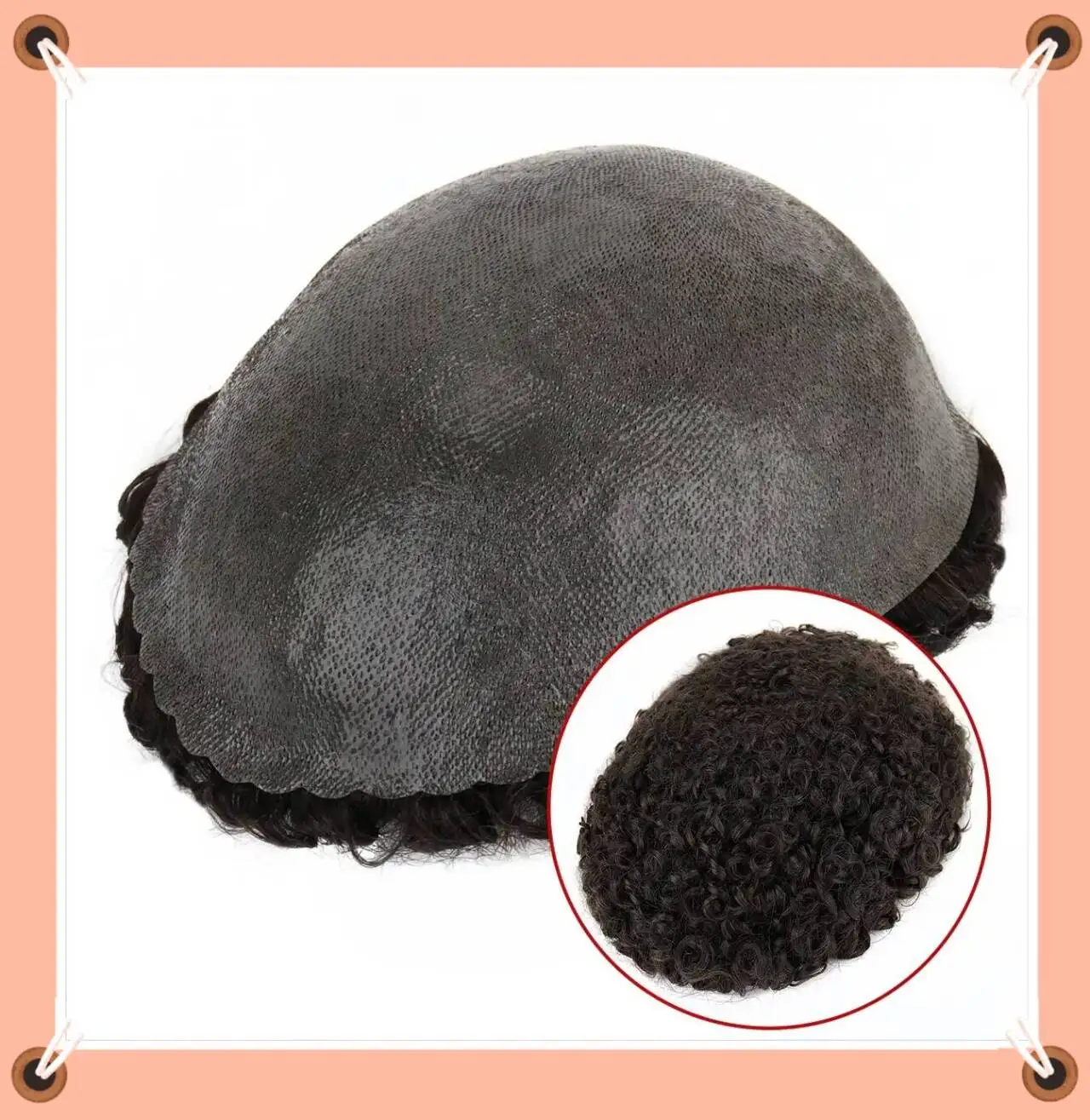 TUS07 Skin Toupee with 15mm Tight Curl Indian Remy Human Hair Toupee 0.10mm Full Skin Human Hair Piece for Mens Men Toupee
TUS07 Skin Toupee with 15mm Tight Curl Indian Remy Human Hair Toupee 0.10mm Full Skin Human Hair Piece for Mens Men Toupee