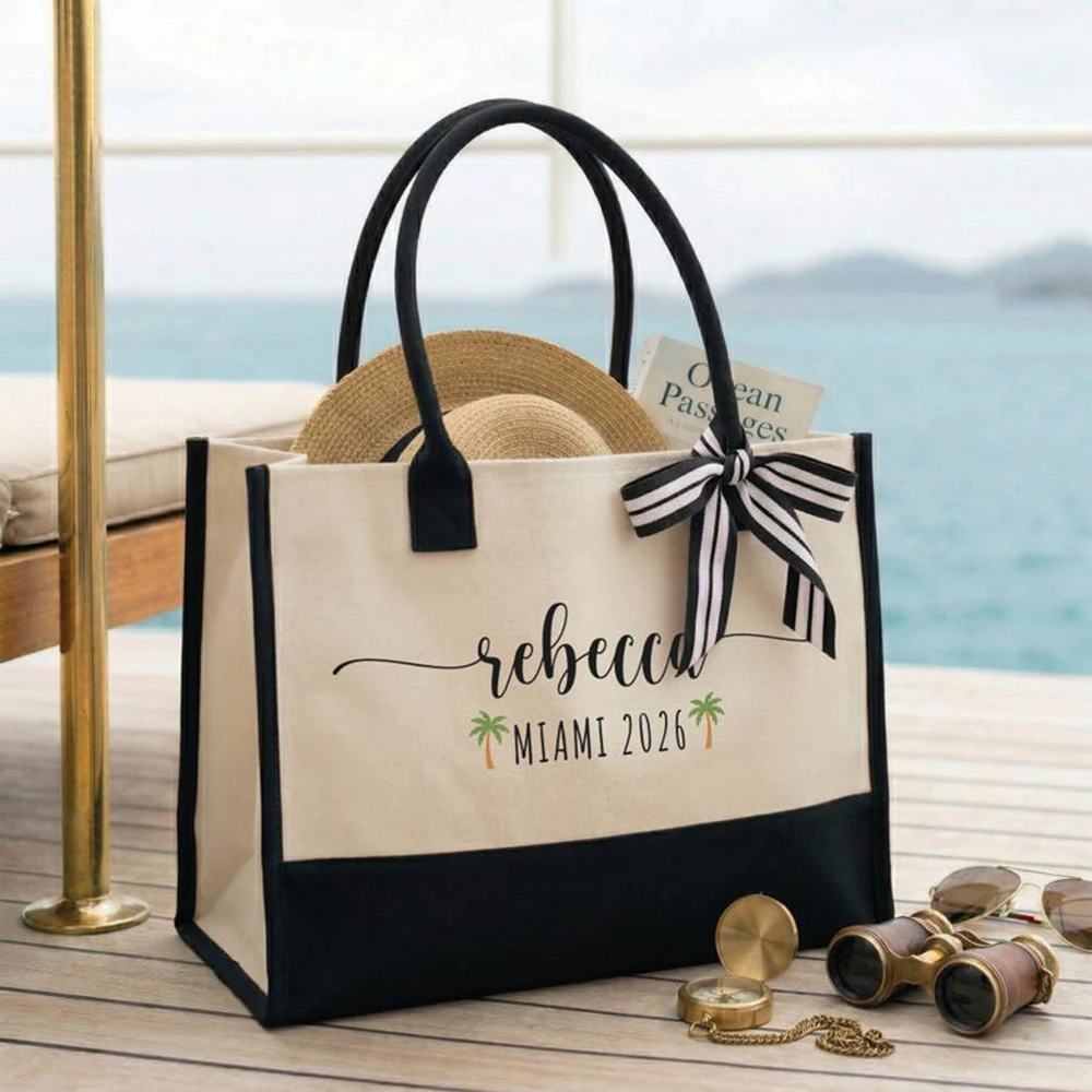 Custom Beach Tote Bag With Name And Tree Personalized Canvas Shopping Bag Eco-Friendly Gift Bridesmaid Wedding And Birthday Gift
Custom Beach Tote Bag With Name And Tree Personalized Canvas Shopping Bag Eco-Friendly Gift Bridesmaid Wedding And Birthday Gift