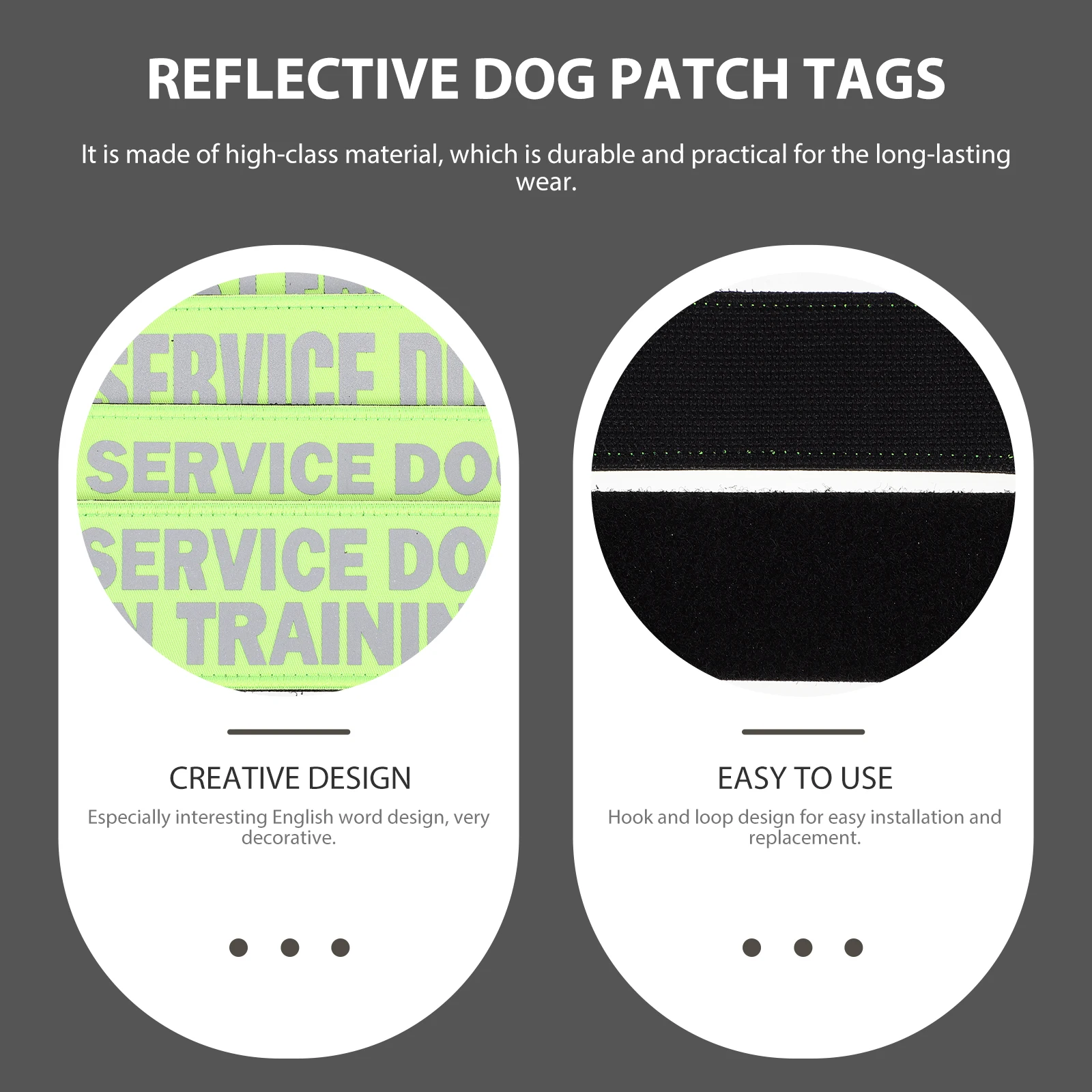 4Pcs Professional Reflective Service Dog Harness Patches Nylon Wear-Resistant Portable Dog Patch Tags Pet Accessory
4Pcs Professional Reflective Service Dog Harness Patches Nylon Wear-Resistant Portable Dog Patch Tags Pet Accessory