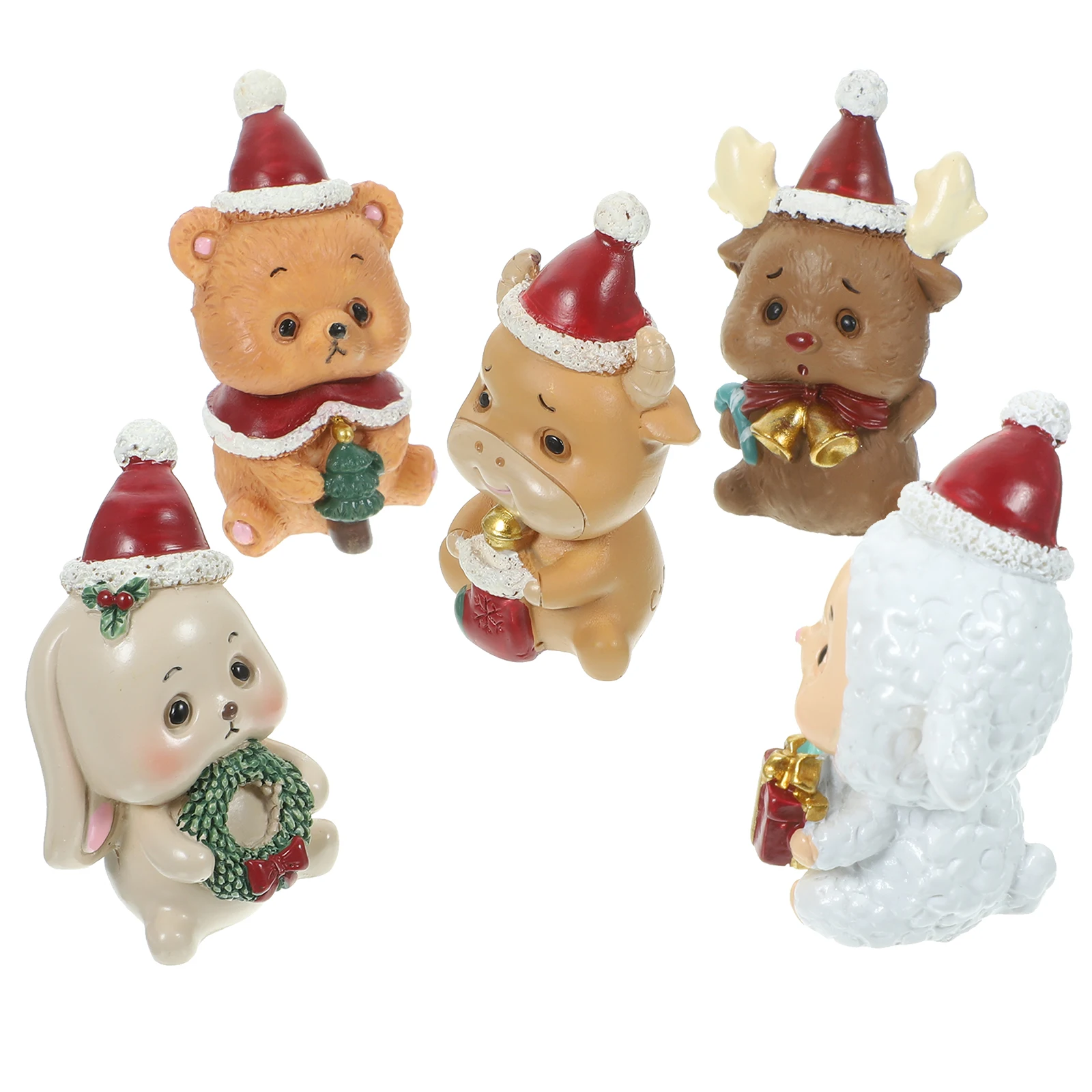 5Pcs Resin Miniature Animal Figurine Set Christmas Decorations Tiny Xmas Ornaments Small Resin Christmas Figurines
5Pcs Resin Miniature Animal Figurine Set Christmas Decorations Tiny Xmas Ornaments Small Resin Christmas Figurines