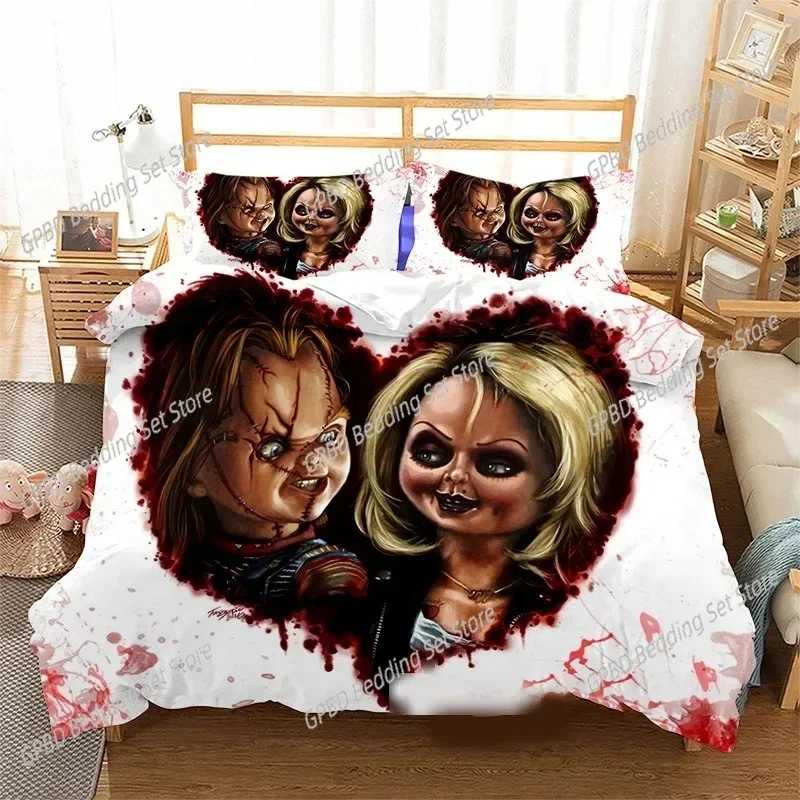 3D Printed Horror Movie Chucky Comfortable Duvet Quilt Cover Pillowcase Bedding Set Children Bedroom Decoration Home Textile
3D Printed Horror Movie Chucky Comfortable Duvet Quilt Cover Pillowcase Bedding Set Children Bedroom Decoration Home Textile