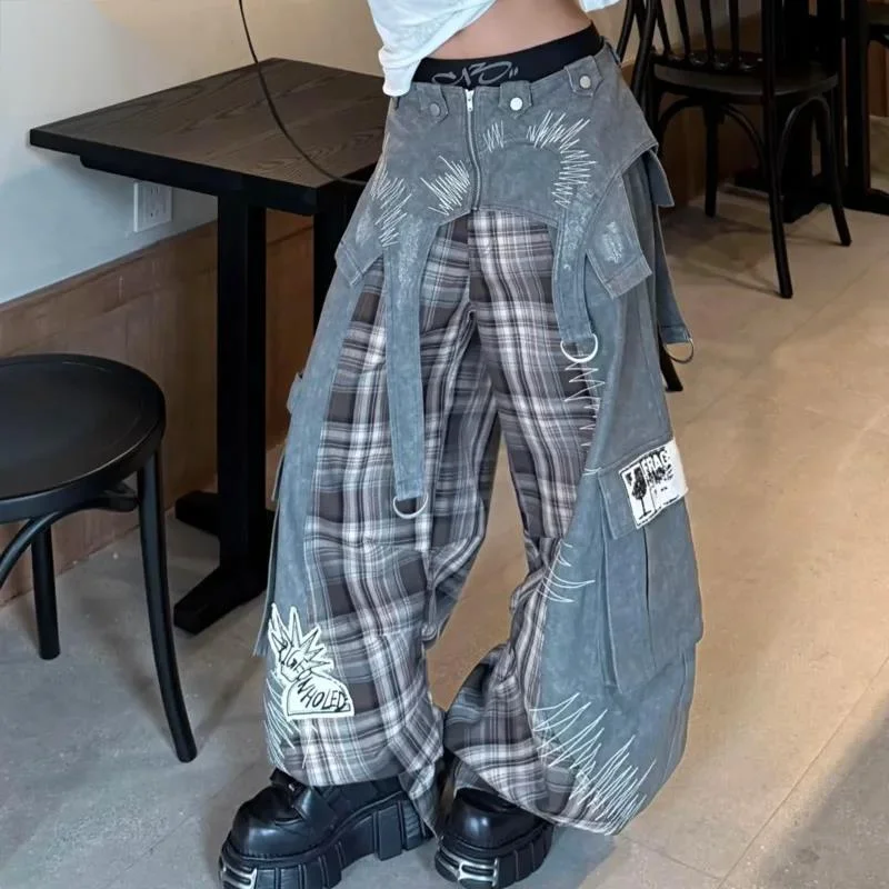 High Street Style 2026 Spring Autumn Pants Waist Cover Embroidered Splicing Grid Pattern Workwear Versatile Jeans W14GU
High Street Style 2026 Spring Autumn Pants Waist Cover Embroidered Splicing Grid Pattern Workwear Versatile Jeans W14GU