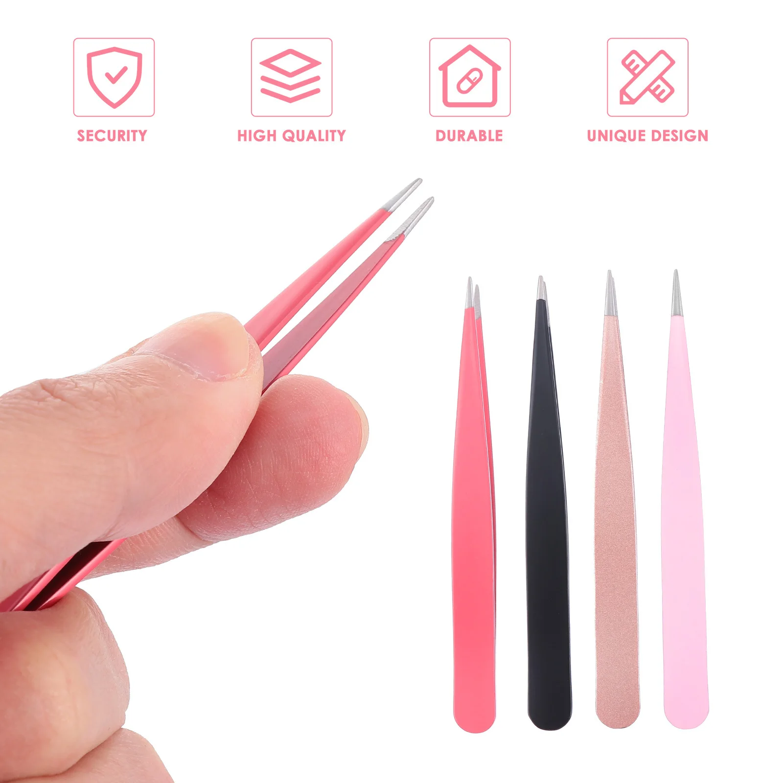 4Pcs Colorful Eyebrow Clips Stainless Steel Tweezers Pointed Mouth Design for Precise Eyebrow Shaping Eyelash Application Makeup
4Pcs Colorful Eyebrow Clips Stainless Steel Tweezers Pointed Mouth Design for Precise Eyebrow Shaping Eyelash Application Makeup