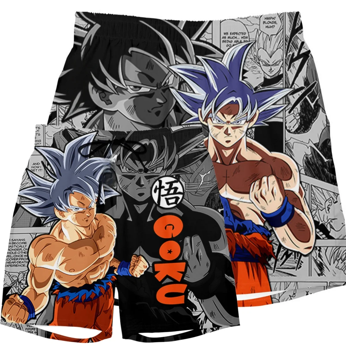 Новые быстросохнущие шорты с принтом в стиле манги Dragon Ball Super Goku Ultra Instinct, мужские повседневные дышащие пляжные шорты с аниме-канджи
Новые быстросохнущие шорты с принтом в стиле манги Dragon Ball Super Goku Ultra Instinct, мужские повседневные дышащие пляжные шорты с аниме-канджи