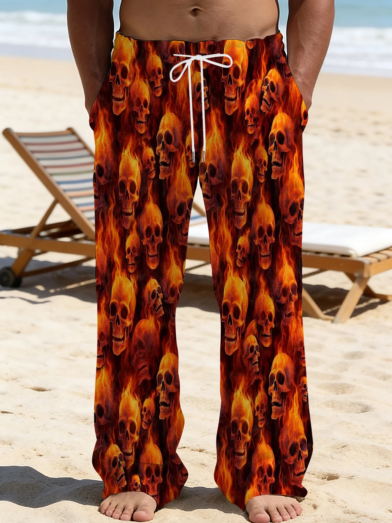 2026 Men's Printed Straight Leg Pants Abstract Wave Pattern Drawstring Waist Loose Fit Summer Beach Casual Lightweight Pants
2026 Men's Printed Straight Leg Pants Abstract Wave Pattern Drawstring Waist Loose Fit Summer Beach Casual Lightweight Pants