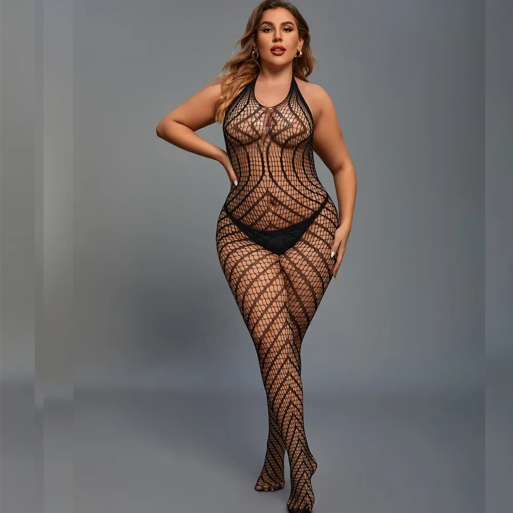 Bodysuit Diamond shaped hollow tight fitting perspective open top jumpsuit for plus size women's clothing Erotic products xxx
Bodysuit Diamond shaped hollow tight fitting perspective open top jumpsuit for plus size women's clothing Erotic products xxx