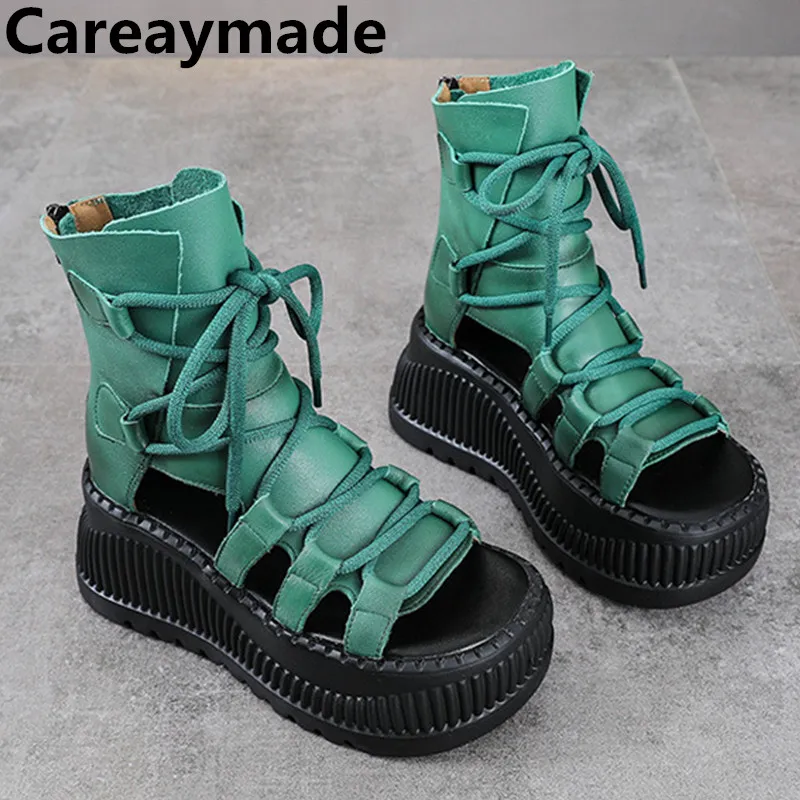 Careaymade-Ethnic Cow Genuine Leather Ankle Booties Women Hollow Peep Toe Platform Wedge Breathable Zip Summer Fashion Shoes
Careaymade-Ethnic Cow Genuine Leather Ankle Booties Women Hollow Peep Toe Platform Wedge Breathable Zip Summer Fashion Shoes