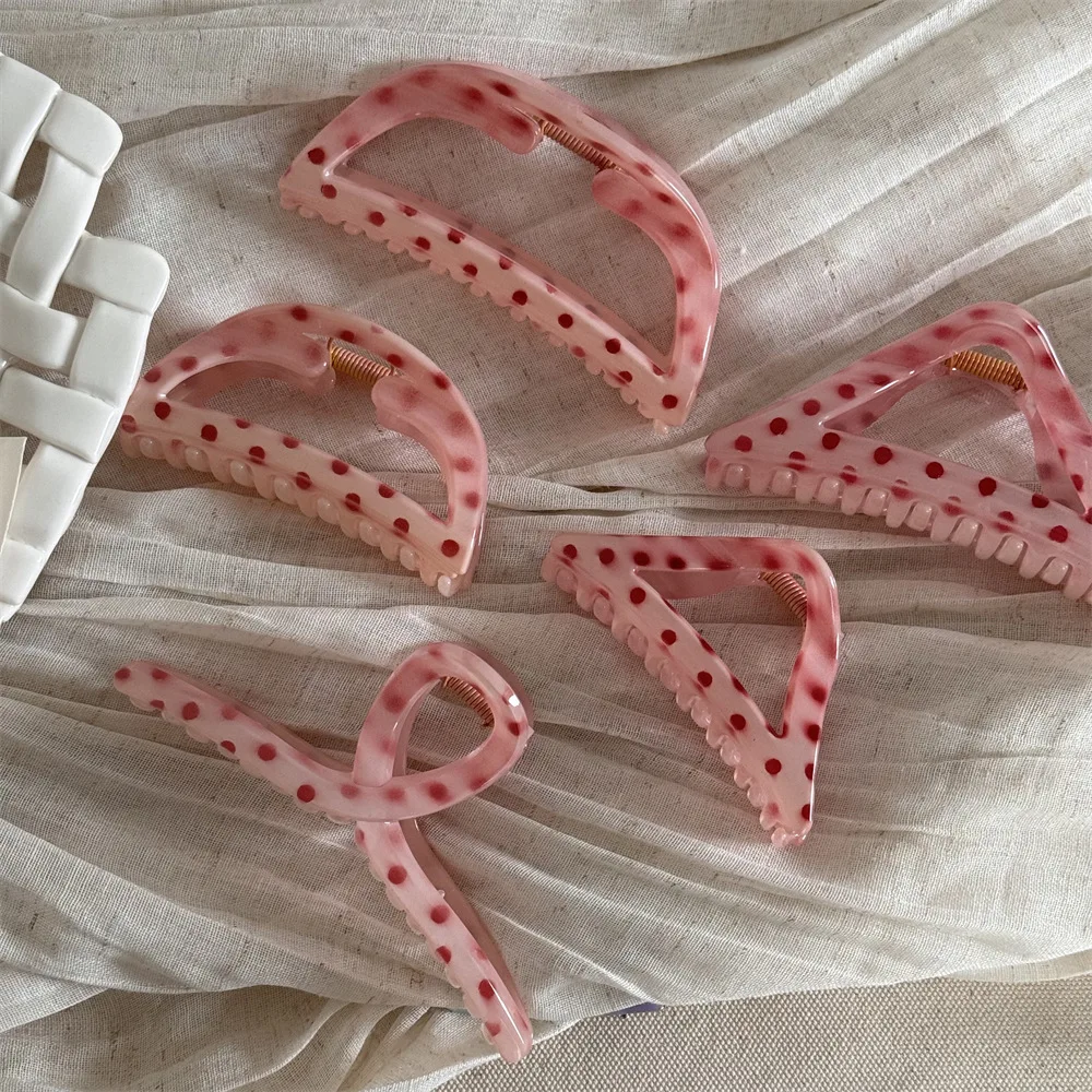 Women's Hair Claw Clips Korean Y2k Cool Verstaile Hair Grabs High Quality Hair Accessories Sweet Pink Polka Dot Fashionable
Women's Hair Claw Clips Korean Y2k Cool Verstaile Hair Grabs High Quality Hair Accessories Sweet Pink Polka Dot Fashionable
